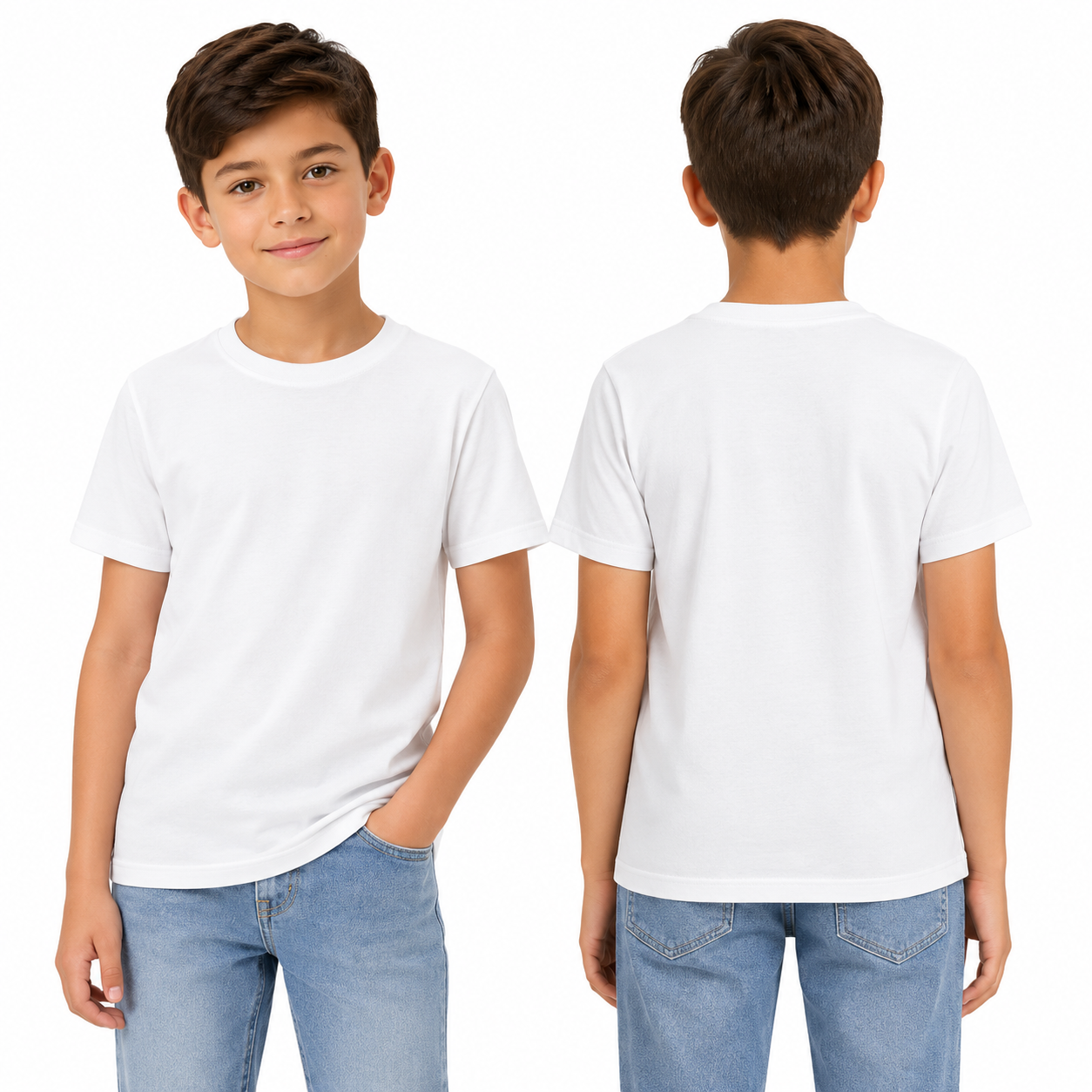 Boys Basic Crew Neck T-Shirt