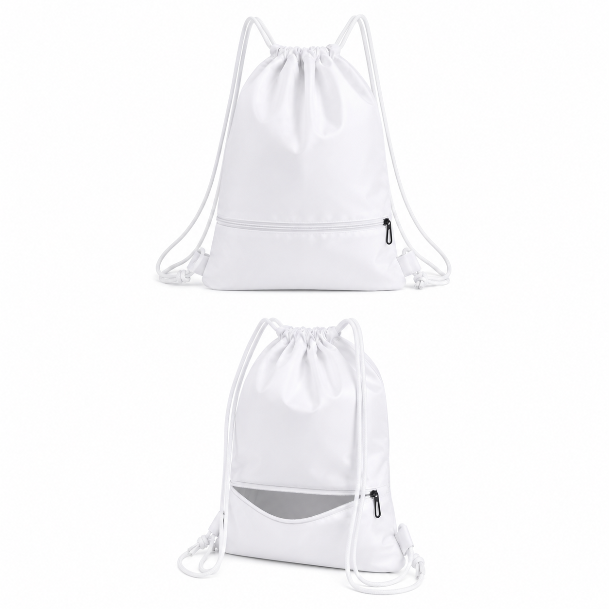 PATIKIL Drawstring Backpack Bag with Zip Pocket