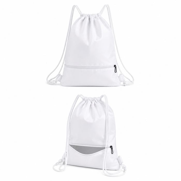 PATIKIL Drawstring Backpack Bag with Zip Pocket