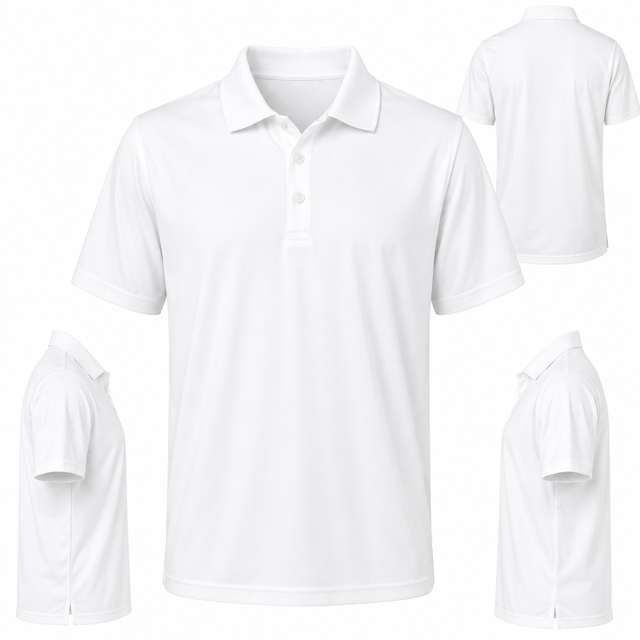 Men's Stain-Resistant Performance Polo Shirt with Moisture-Wicking Technology