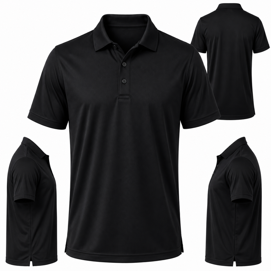 Men's Premium Performance Polo Shirt with Advanced Moisture Management