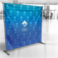 Telescopic Backdrop Banner Stand with 13oz Vinyl Backdrop
