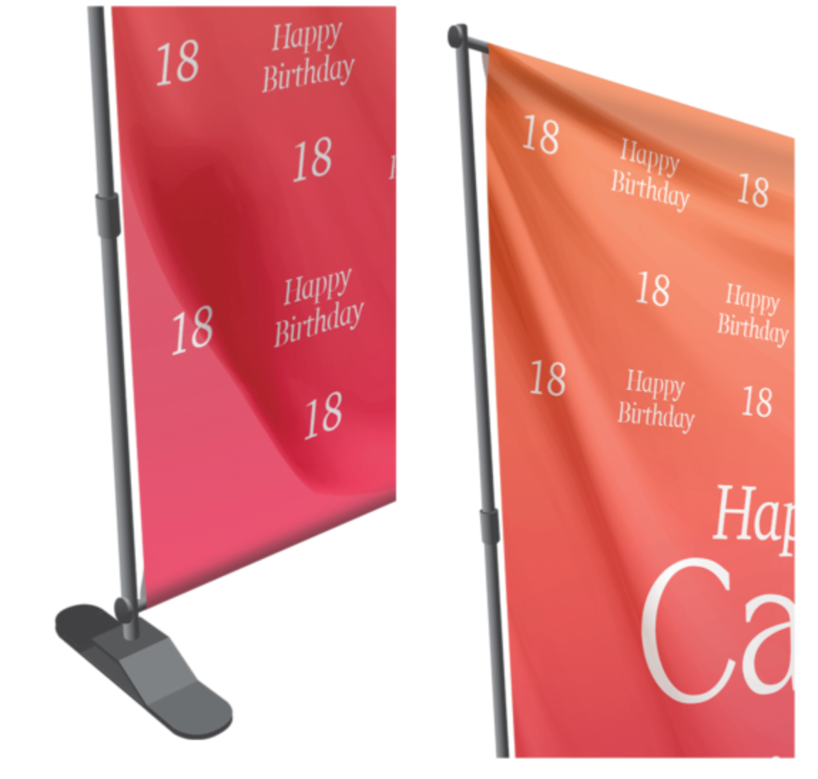 Telescopic Backdrop Banner Stand with 13oz Vinyl Backdrop